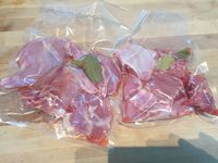 Portioned Rabbit in Vacuum Sealer Bags