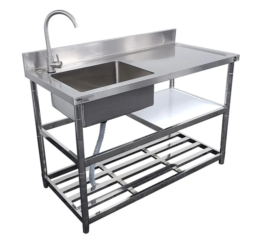 VacMaster Steel Table/Sink Combo